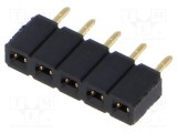 Conector şiruri pini mamă 5 pini 2,54mm aurit THT SAMTEC