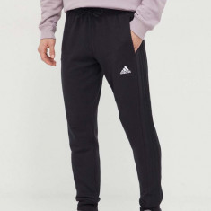 adidas pantaloni de trening din bumbac culoarea negru, uni HZ2218