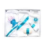 Trusou Botez, 6 Piese cu Text Imprimat "Radacini si aripi", Turcoaz, Inger - TB162