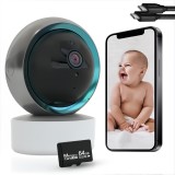 Camera Rotativa Wireless Full HD 1080p, Camera Video Audio cu Rotire 360&deg;, Vedere Nocturna Infrarosu, Detectare Miscare si Sunet, Audio Bidirectional,