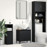 vidaXL Dulap de chiuvetă, stejar negru, 58x33x60 cm, lemn prelucrat