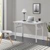 Masa pliabila [neu.haus] AATF-7702, 120x60cm, inaltime reglabila 75-76.4cm, PAL melaminat/metal, Alb, Birou/Casa