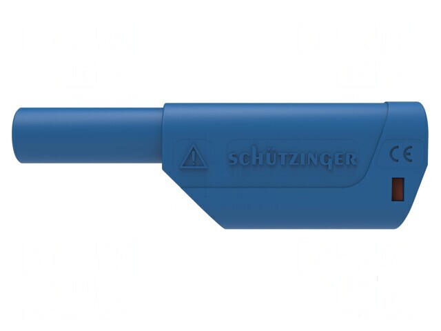 Conector banană 4mm 32A 1kV albastru izolație aurit