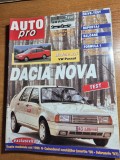 revista auto pro martie 1996 - test dacia nova , vw pasat ,volvo v40 ,daewoo , moto , formula 1