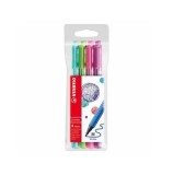 Cumpara ieftin Fineliner Stabilo PointMax, varf 0.8 mm, set 4 culori, pastel