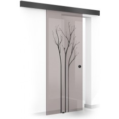 Usa culisanta Boss &reg; Black, model Peace negru, 60x215 cm, sticla 8 mm bronz securizata, glisanta in ambele directii