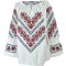 Bluza dama tip ie D24, alb/rosu , marimea S