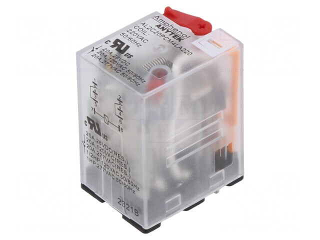 Releu Electromagnetic Industrial DPDT 220V 20A PCB