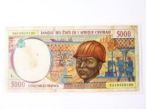 Rară! Gabon 5000 Francs 1994,bancnota din imagini plastifiata/laminata la cel mai mic preț