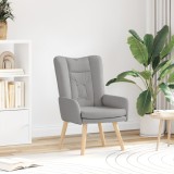 Fotoliu relaxant vidaXL din material gri cloud