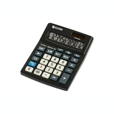 Calculator de birou 12 digiți 137 x 102 x 31 mm Eleven CMB1201-BK foto