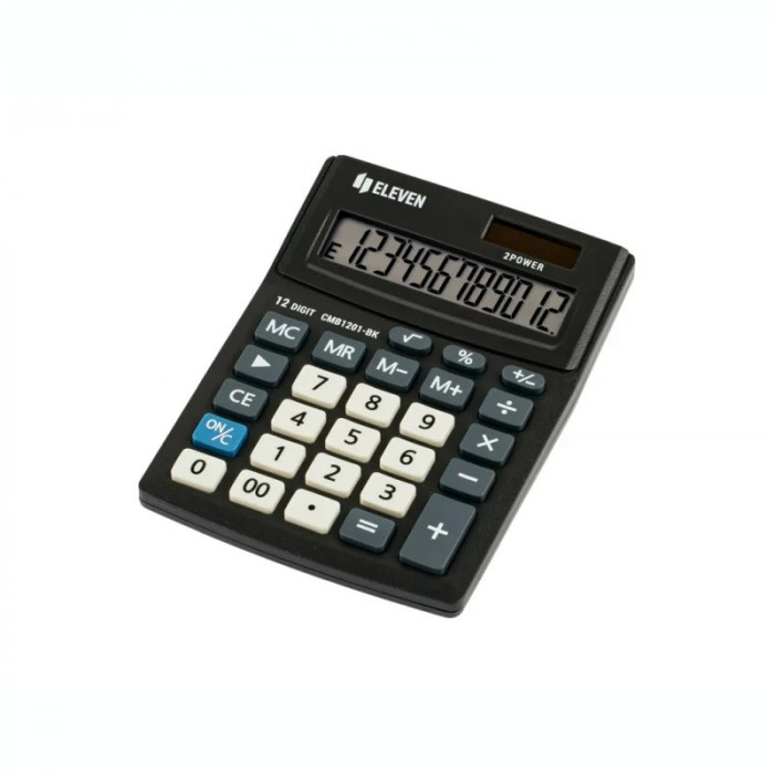 Calculator de birou 12 digiți 137 x 102 x 31 mm Eleven CMB1201-BK