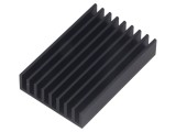 Radiator extrudat cu aripioare negru 50x33x10mm