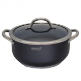 Oala 5 straturi cu Capac Sticla Brio Metallica 24cm 4.8L 104818 CNN43151