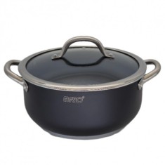 Oala 5 straturi cu Capac Sticla Brio Metallica 24cm 4.8L 104818 CNN43151 foto