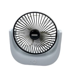 Mini ventilator portabil, de masa, reincarcabil USB, cu 3 trepte de viteza, negru/alb