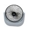 Mini ventilator portabil, de masa, reincarcabil USB, cu 3 trepte de viteza, negru/alb