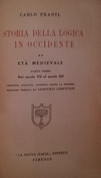 STORIA DELLA LOGICA IN OCCIDENTE