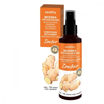 Lotiune Tricologica pentru par cu extract de Ghimbir pentru par vopsit sau decolorat, Venita, 100ml foto