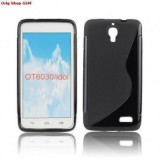 Husa Silicon S-Line Neagra Alcatel Orange San Remo OT6030