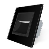 Cumpara ieftin Lampa de veghe LED Livolo neagra cu rama din sticla pentru scari si hol
