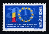 ROMANIA 2003 LP 1603 -10 ANI DE LA SEMNAREA ACORDULUI CU UE MNH, Stampilat