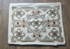 FATA DE PERNA DECORATIVA VINTAGE DIN V&Acirc;SCOZĂ CU MODEL CUSUT MANUAL CU L&Acirc;NĂ