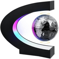 Glob magnetic plutitor, pamantesc, levitant, iluminare led foto