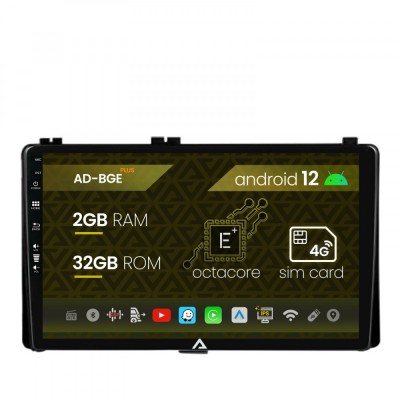 Navigatie Toyota Auris Corolla (2016-2018), Android 12, E-Octacore 2GB RAM + 32GB ROM, 9 Inch - AD-BGE9002+AD-BGRKIT089AV2 foto