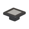 Buton pentru mobila patrat, cu model, X2-82, negru + crom