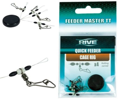 Agrafa Rive Feeder Quick Cage Rig, 4buc/plic foto