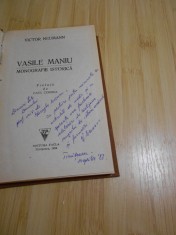 VICTOR NEUMANN--VASILE MANIU - 1984 - CU AUTOGRAF AUTOR foto