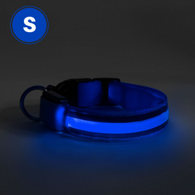 Guler LED - functioneaza cu baterie - marimea S - albastru foto
