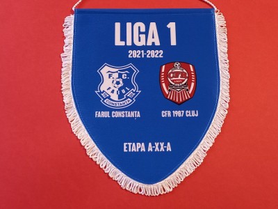 Fanion (protocol-oficial)meci FARUL Constanta-CFR CLUJ (2021/2022) etapa a-XX-a foto