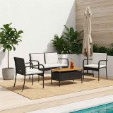 vidaXL Set de grădină cu pernă oțel 42025101