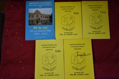 cinci carti aniversare Facultatea de Chimie Industriala Iasi promotia 1957 foto