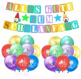Set de decoratiuni pentru prima zi de scoala Lyible, hartie/latex, multicolor, 41 piese