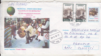bnk ip Intreg postal 1999 - circulat - Romania - porti deschise - Jocul caprelor foto