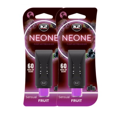 Pachet 2 x Odorizant auto grila ventilatie Puf-Puf K2 Neone Sensual Fruit foto