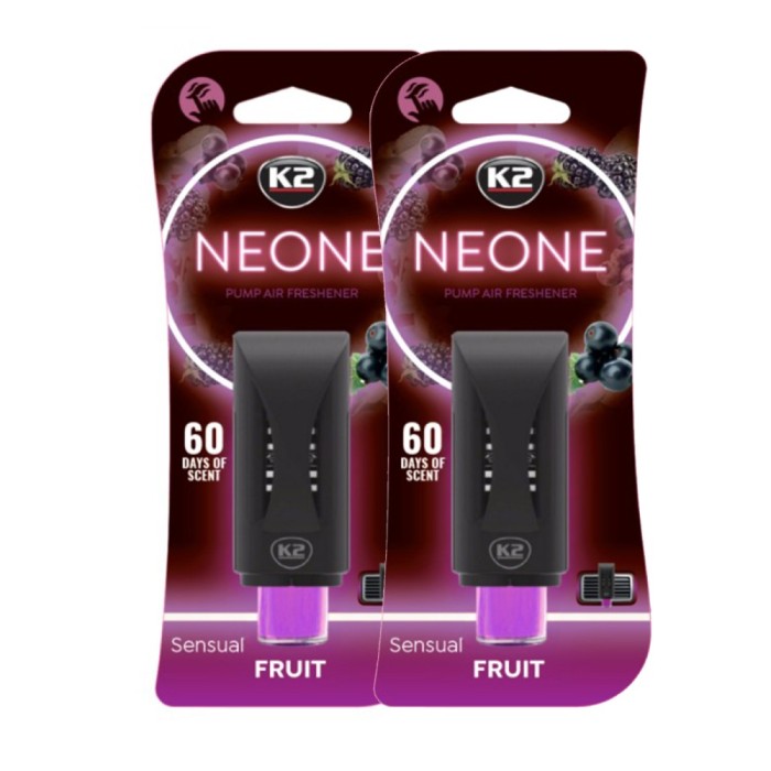 Pachet 2 x Odorizant auto grila ventilatie Puf-Puf K2 Neone Sensual Fruit