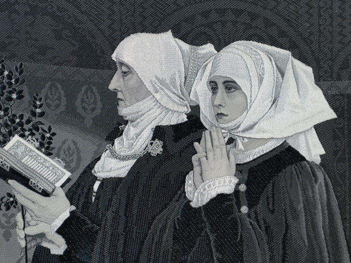Stevengraph, tesatura / tapiserie de matase jaquard, Neyret Freres, Franta, 1920