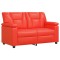 Set de canapea 2 pcs Rosu Piele artificiala - 4