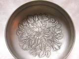 BOL BOMBONIERA ZINC CU DECOR FLORAL IN RELIEF 18 CM