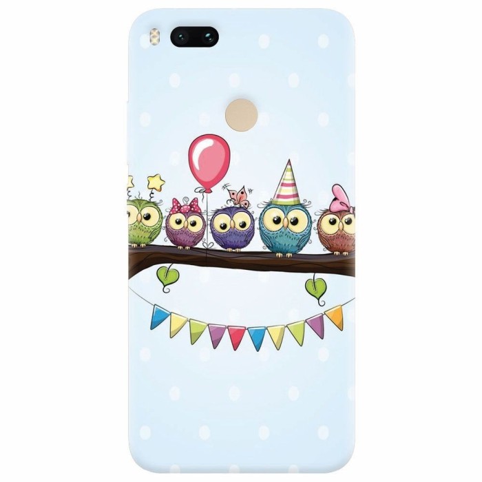 Husa silicon pentru Xiaomi Mi A1, Party Birds