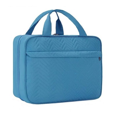 Geanta de toaleta pentru femei Lubardy, 30 x 23 x 10 cm, nylon, PVC, albastru foto