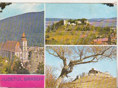 bnk cp Jud Brasov - Vedere - circulata - marca fixa foto