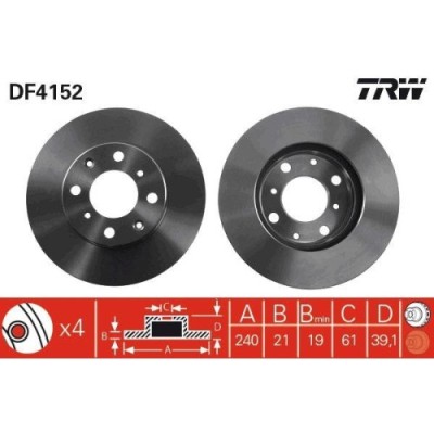 Set discuri frana Honda City 4 Saloon (Ge4), Jazz 2 (Gd, Logo (Ga), 1.3, 1.2 i-DSI (GD5, GE2), 1.3 iDSi (GD1), 1.4 iDSI (GE3, GD1), 1.3 (GA3), punte foto