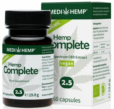 Hemp Complete Capsule cu CBD 2,5% bio, 60 capsule Medihemp foto