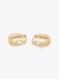 Cumpara ieftin Cercei din Argint 925 Aurit Multi-Strand Intertwined Hoops , Eleganta E i Volum Modern