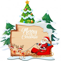 Sticker decorativ, Merry Christmas , Multicolor, 60 cm, 4893ST-1